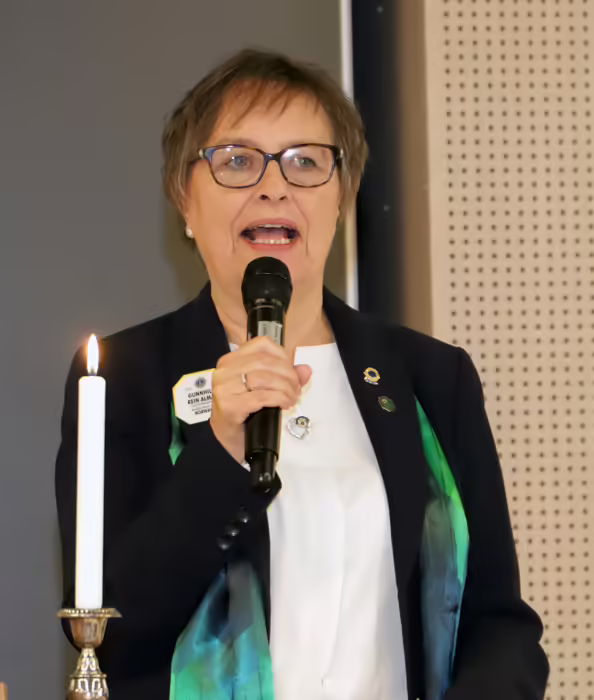 Guvernørrådsleder Gunnhild Rein Almås snakket «Ett Lions» som er grunnlaget for videre organisasjonsutvikling.