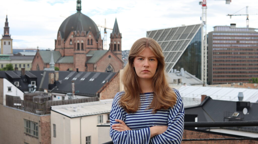 – Dagens regelverk mangler kontroll for eksport til allierte land, sier leder i Changemaker Thea Emilie Maubach-Vindenes. Foto: Erling Gjerde Førland