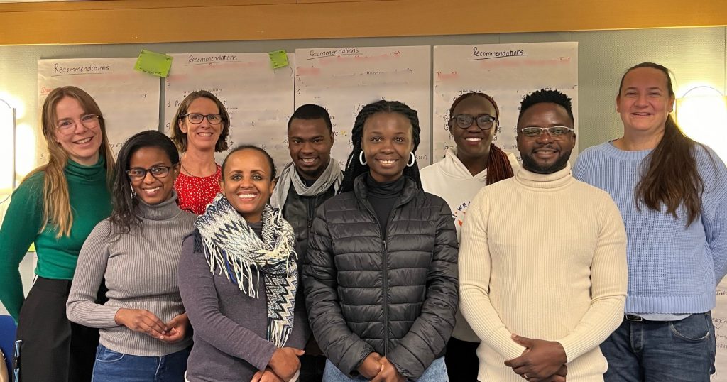 The workshop participants from Ethiopia, Mozambique, and Uganda were in Oslo for a week-long workshop in December of 2023.